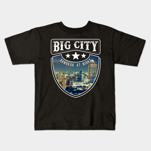 Big City - Bangkok At Night - Mega Kids T-Shirt by Hariolf´s Mega Store